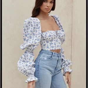 Cropped corset top